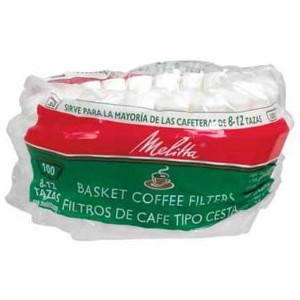Melitta 629552 Basket Coffee Filters, 100 Count, White - 1 of 1