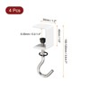 Unique Bargains Steel Hanging Bag Clothes Desk Mount Utility Hooks 4 Pcs - 2 of 4