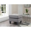 Passion Furniture Newbury Faux Leather Upholstered Ottoman - 3 of 4