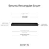 Ecopots Indoor/Outdoor Modern Plastic Rectangular Bruges Flower Pot Planter Saucer - 3 of 3