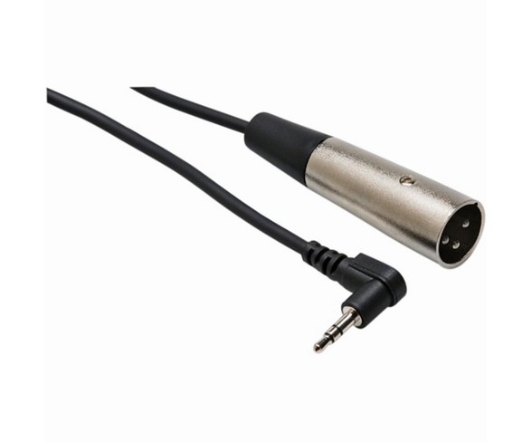 Hosa XVM110M Right-Angle Stereo 3.5mm Male Headphone to XLR Male Extension Cable 10 ft.