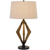 Cal Lighting Valence 150W 3 Way Metal/Pine Wood Table Lamp - 3 of 3
