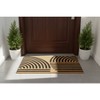 Entryways 30"x18" Concentric All-Natural Coconut Fibers Door Mat Black and Natural: PVC-Backed, Geometric, Indoor/Outdoor - 4 of 4