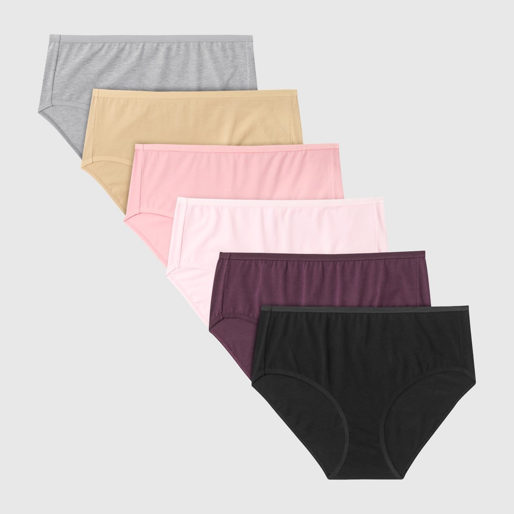 Hanes Women's 6pk Cotton Strech Modern Briefs - Assorted Color S