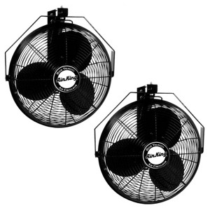Air King 18 Inch 1/6 HP Industrial Grade 3 Blade Wall Mounted Fan (2 Pack) - 1 of 4