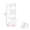 Gulches Liquor Storage Cabinet with 12 Bottle Cubbies, 9 Capacity Stemware Rack, 2 Shelves 22.4''W x 14.5''H and Double Door Cabinet 15''H x 11''W - 4 of 4