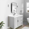 Lirago Framed Recessed Wall-mounted Bathroom Vanities Medicine Cabinet with Mirror with Shelves 36*24 Black - 4 of 4