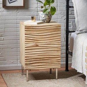 GDFStudio Chandelle Modern Handmade Mango Wood Nightstand - 1 of 4