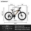 YONWAY Mountain Bike 24" Wheels, Shimano 21 Speeds with Mechanical Disc Brakes, Aluminum Frame Suspension MTB Bikes for Adult & Teenagers,BLACK - 3 of 4