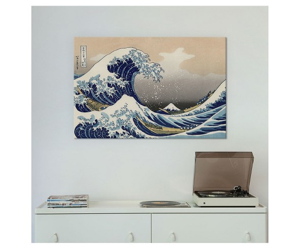The Great Wave at Kanagawa, 1829 by Katsushika Hokusai Canvas Print (12"x 18")