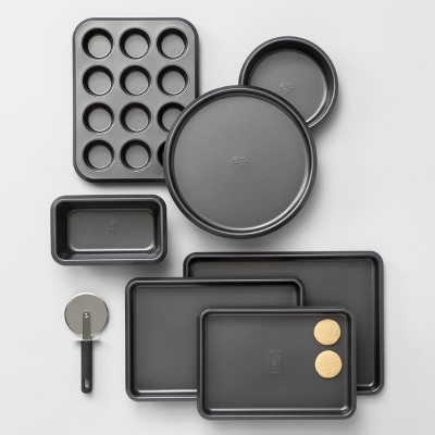 TRIANU Cookie Sheet Set, Non Stick Baking Pans Set, Carbon Steel