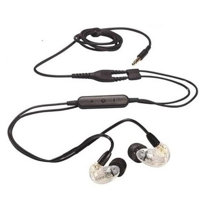 Shure SE-215 Wired Sound Isolating Earbuds, Detachable Cable - Clear