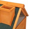 AZL1 Life Concept Pet Crates and Houses Indoor Outdoor Wood Dog Cabin with Porch, Curtained Door, Waterproof Asphalt Roof, Orange, 34.6"*38.6"*34.8" - 4 of 4