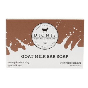 Dionis Goat Milk Bar Soap Creamy Coconut & Oats, 6 oz. - 1 of 4