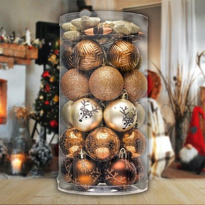 35pc Autumn Color Christmas Ornament Bundle, Assorted Bronze Star and Deer Baubles| OrnamentallyYou