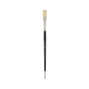 Creative Mark Pro Stroke Premium White Chungking Hog Bristle Artist Paint Brush - Flat - Natural Bristle Brush w/ Great Control Suitable for Oils, - 1 of 4