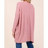 Women's Oversized Ribbed V Neck Top - BOMBOM - 2 of 2