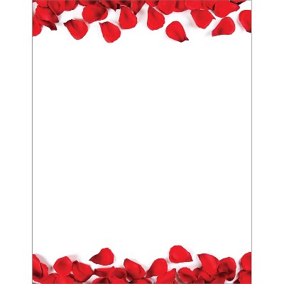 Great Papers Red Rose Petals Elegance Everyday Letterhead Multicolored 50 Sheets/Pack (2025006)