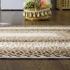 Modern Braided Print Area Rug Boho Rug Geometric Rug Washable Living Room Bedroom Rug - 4 of 4