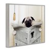 Stupell Industries Pug Reading Newspaper in Bathroom Framed Giclee Art - 2 of 4