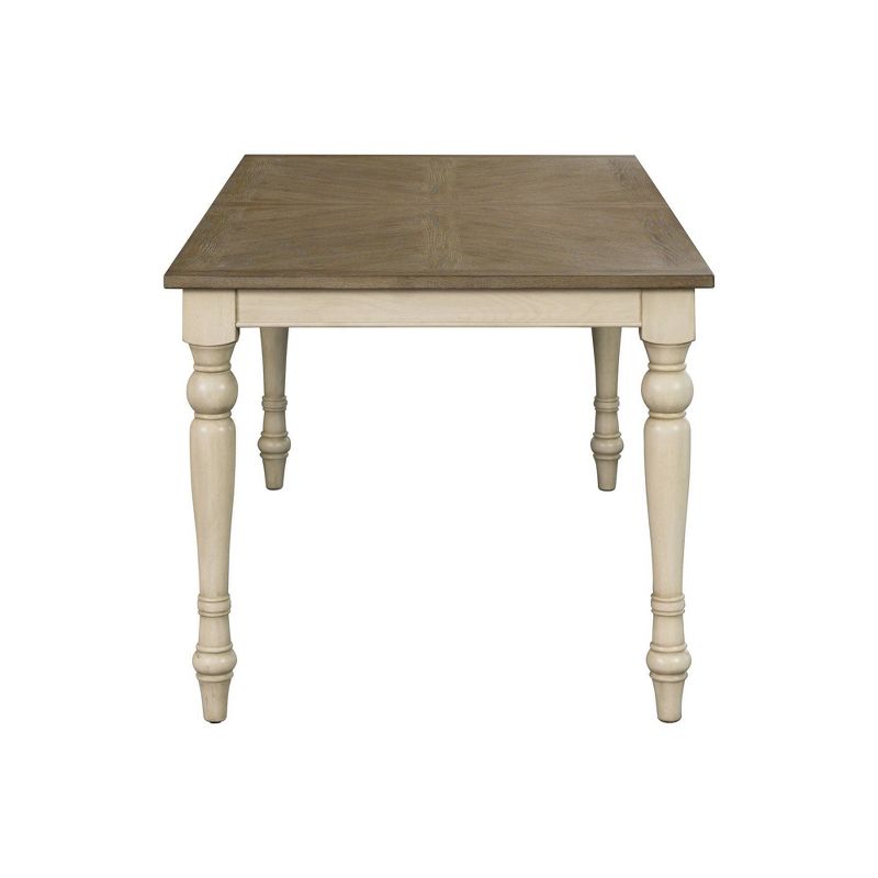 Fiona Rectangular Wood Dining Table Brown/Distressed White - Martha Stewart, 4 of 10