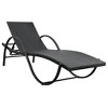 vidaXL Outdoor Bench Black, Cream white Poly Rattan, Powder-coated steel - 2 of 4
