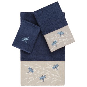 Linum Home Textiles 100% Turkish Cotton BRAELYN Embellished Towel Set - 1 of 4