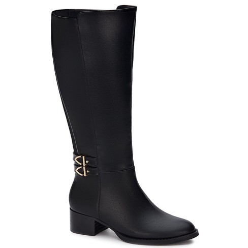 Andrea Tall Riding Boots With Elastic On Shaft 89444 Black 6 Target