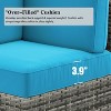 LayinSun 8 Piece Patio Furniture Set with 44" Propane Gas Fire Pit Table, Outdoor Sectional Conversation Set Wicker Rattan Sofa Set - 3 of 4
