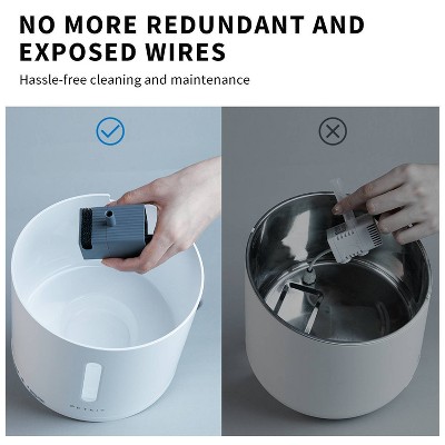 White 2L Automatic Pet Water Fountain with Wireless Pump