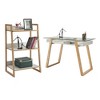 Breighton Home Oslo Sundance Desk and Bookcase Office Set in White/Natural - 3 of 4