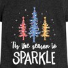 Girls' - Instant Message - Christmas Trees Season to Sparkle Fitted Short Sleeve Graphic T-Shirt - 2 of 4