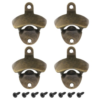 Unique Bargains Iron Wall Mounted Beer Soda Bottle Opener for Home Bar Party
