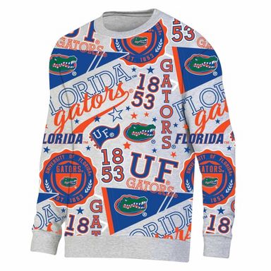 NCAA Florida Gators All Over Ash Crew Neck Sweatshirt - XL : Target