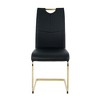DOMETOUR Modern Dining Chairs with Faux Leather Padded Seat with Chrome Metal Legs for Kitchen Dining Room Set of 4 - 2 of 4