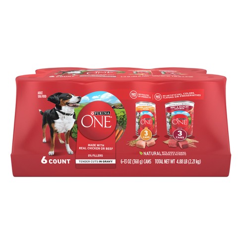 Purina ONE SmartBlend Chicken Entree & Beef Entree Wet Adult Dog Food  Variety Pack, 6 ct / 13 oz - Foods Co.