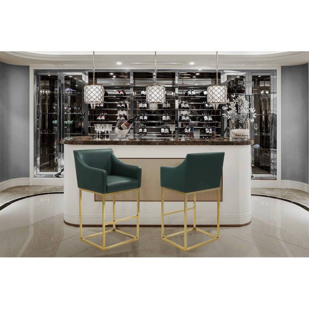 Cordele Bar Stool Green - Chic Home Design was $329.99 now $230.99 (30.0% off)