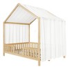 Merax Montessori Floor Bed with Canopy and Full Safety Railings - 3 of 4