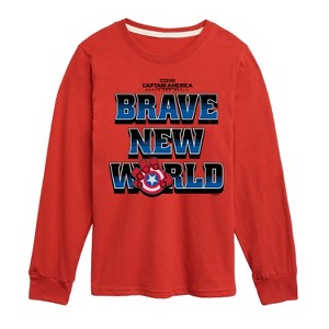 Boys' - Marvel - Captain America Logo Long Sleeve Graphic T-Shirt - 1 of 4