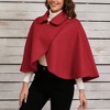 Women's Capelet Shawl Short Cloak Cape Wraps Cardigan Dressy Cloak for Wedding PartyonesizeRed - 3 of 3