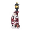 Transpac Resin 12.5 in. Multicolor Christmas Santa with Lamp Post Figurine - 2 of 4
