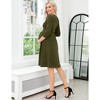 WhizMax Women's Maternity Dress 3/4 Sleeve V Neck Nursing Dresses Casual A Line Ruffle Party Midi Dress - 4 of 4