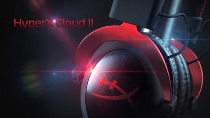 HyperX Cloud II Gaming Headset for PC/PlayStation 4/Xbox One/Series X|S/Nintendo Switch - Red, 2 of 11, play video