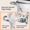 Round Chafing Dish Buffet Set, 5 Quart Stainless Steel Deep Pans Chafer Dish with Water Pan, Fuel Holder, Buffet Servers for Party Catering - 4 of 4