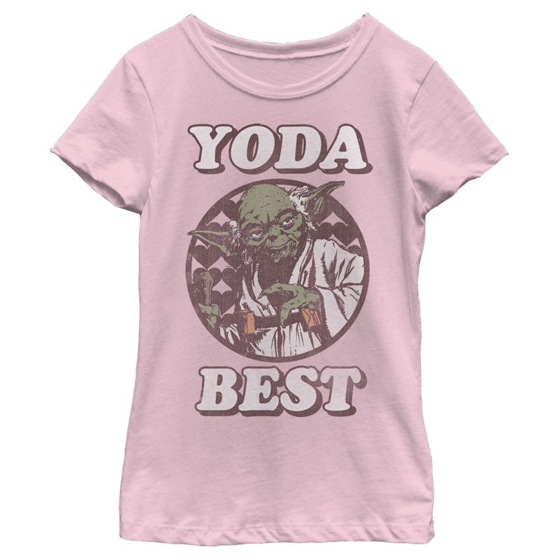 Girl's Star Wars Valentine's Day Yoda Best T-Shirt, 1 of 4