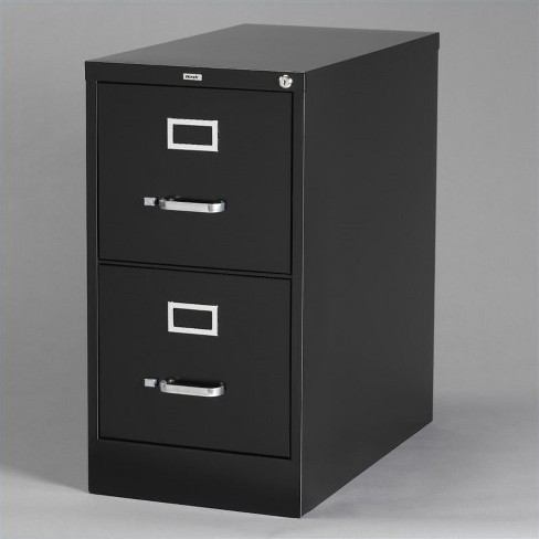 Steel 26 5 In Deep 2 Drawer Vertical Letter File Cabinet In Black