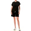 Slickblue Women's Air Cotton Top and Shorts Set, Quick-Dry Fabric, Round Neck Tee and Casual Shorts, Black, Size S/M-M/L - 4 of 4