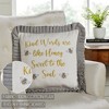 Embroidered Honey Bee Pillow 18x18 VHC Brands - 3 of 4