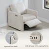 Spruce & Spring Power Swivel Accent Chair Wall Hugger with Electric Footrests - 3 of 4
