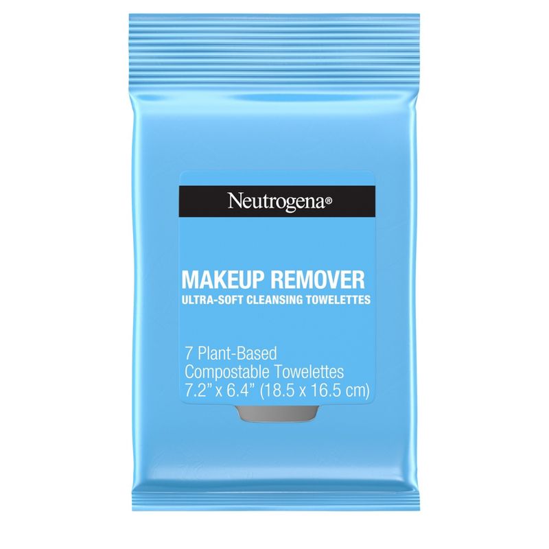 Neutrogena Facial Cleansing Makeup Remover Wipes - Travel Pack - 7ct, 1 of 9